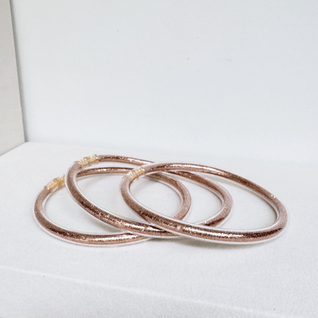 Pulseras de gel cobrizo dorado