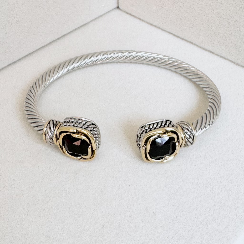 Pulsera gold&silver negra