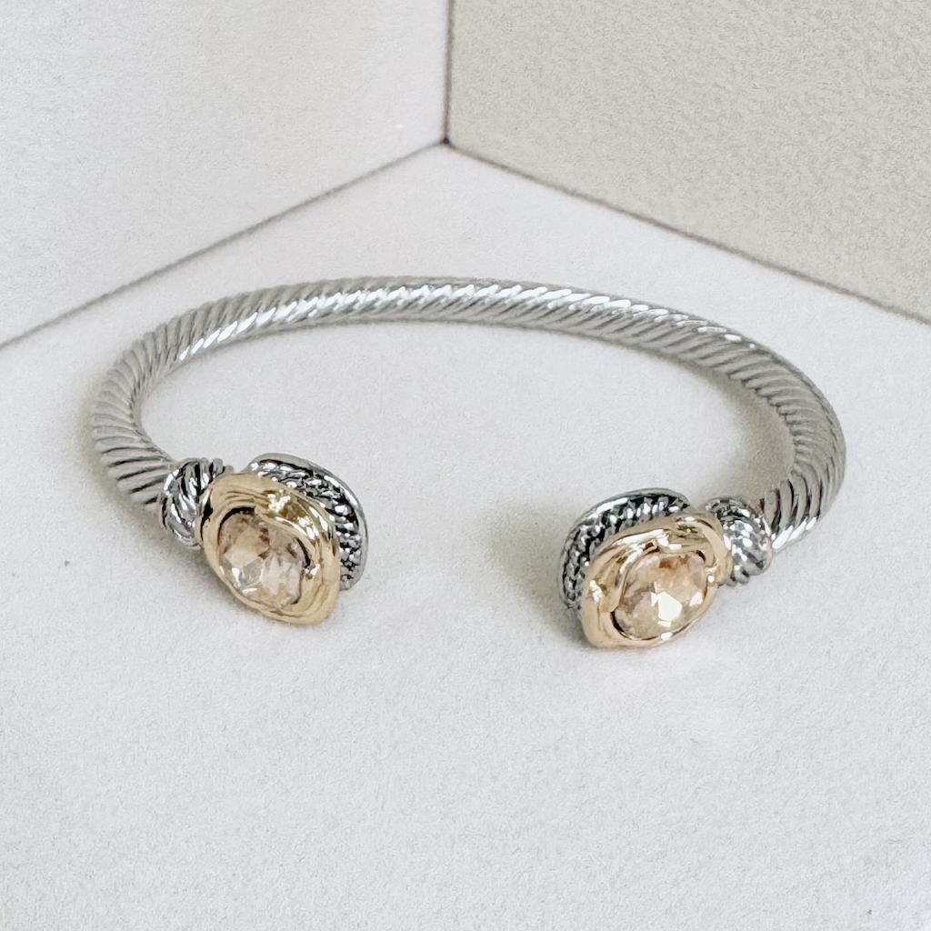 Pulsera gold&silver  ámbar