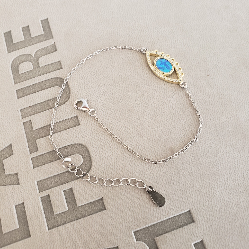 Pulsera para tobillo con ojo de ópalo