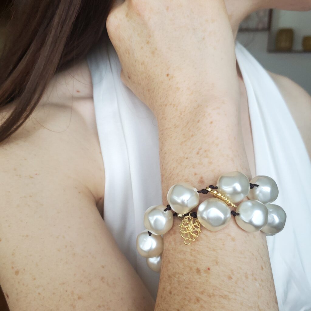 Pulsera tipo perla amorfa - Image 2